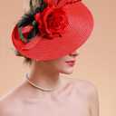 Tea Party Hats Fascinators for Women Derby Headpiece Peacock Feather Wedding Headware Bridal Headpiece