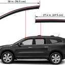 Lightronic Extra Durable Clip-on in-Channel Auto Vent Window Visor, Fits 2009-2017 Chevrolet Traverse, UV Protection Rain Guard, Original Wind Deflector, No-Drill Easy Install, Dark Smoke, 4-Pcs