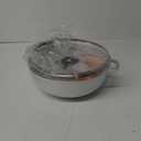 IMUSA Caldero Stock Pot with Glass Lid 3.7QT, Cast Aluminum, Perfect for Serving Small & Medium Groups, Riveted Handles, Made in Colombia, Silver