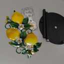 Thyle Lemon Paper Towel Holder with Round Base Lemon Bathroom Decor Rustic Housewarming Gifts Dispenser Kitchen Paper Holder Stand for Christmas Yellow Countertop Toilet Home Accessories