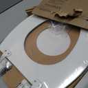 Mayfair Linden Slow Close Toilet Seat, Non Slip Heavy Duty Wood, Easy Install, Elongated, White