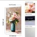 Azartslr Flower Canvas Wall Art, Farmhouse Rustic Blue Floral Art Prints For Living Room, Vintage Pink Bathroom Botancial Painting Poster, Yellow Plants Picture Kitchen Bedroom Decoration