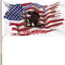 AVOIN colorlife Memorial Day Always Remember Our Heroes House Flag 3x5 FT Double Sided, Military Soldiers Patriotic Large Banner Yard Outdoor Flag
