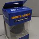 LeCool Football Mouth Guard  Rhombic Chrome Design with Strap  Maximum Protection & Airflow for Youth and Adult Athletes. (Black-gold)