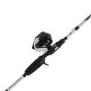 Abu Garcia 5’6" Ike Dude Youth Fishing Rod and Reel Spincast Combo, 2-Piece Rod, Size 6 Reel, Right Handle Position, White