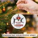 2 x Basketball Christmas Ornament 2025 - Basketball Gifts for Teenage Boys, Men, Ceramic Sports Ornaments for Christmas Tree, Sports Lover Gifts for Brother, Son, Dad, Grandson, Team Coach Gift Ideas