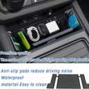 Center Console Organizer Compatible with 2020-2024 Land Rover Defender Armrest Storage Box and Armrest Hidden Tray Middle Console Organizer Interior Accessories-ONLY for Refrigerator