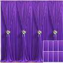 8 Panels Purple Backdrop Curtain for Parties Wedding Wrinkle Free Purple Photo Curtains Backdrop Drapes Fabric Decoration for Birthday Party Photography 40ft(W) x 10ft(H)