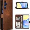 Feitenn for Galaxy A15 5G Wallet Case, Premium PU Leather Flip Case with Kickstand Card Slots Holder for Samsung Galaxy A15 5G 2023 (A15,Brown)