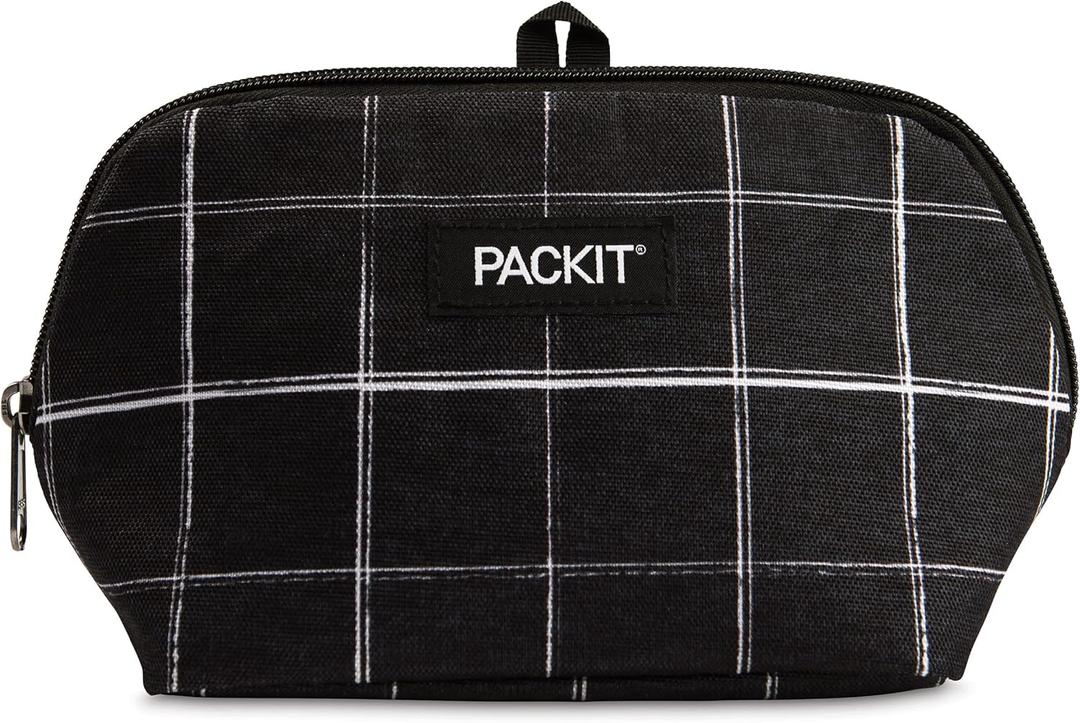 PackIt Snack Bag, Black Grid, Normal