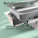 Amhier Chafing Dishes for Buffet 9Qt 4 Pack [Multi-Size Food Pans] Stainless Steel Chafing Dishes [Sturdy and Durable] Chafing Dish Buffet Set for Weddings & Parties & Festival, White