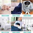 Blue Navy Chrysanthemum Flowers Baby Blanket Ultra Soft Daisy Floral Throw Blanket All Season Warm Light Weight Cozy Plush Blankets for Home Bedroom Sofa Chair Travel, 40"X30"