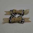 2 Pcs Black and White Buffalo Plaid Wired Ribbon Handmade Premade Burlap Bows for Wreaths Tree Decorations Gift Wrapping Outdoor Decoration (Black and White Plaid)