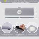 Stone Faucet Mat for Kitchen Sink, Faucet Mat Fast Drying Diatomite, Sink Splash Guard Water Absorbing Stone Tray for Sink, Counter Protector for Kitchen & Bathroom, : Gray.15.8" x 3.9"