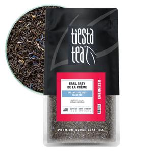Tiesta Tea - Earl Grey de la Crme, Loose Leaf, Creamy Earl Grey Black Tea, Premium Blend, Caffeinated Black, Make Hot or Iced Brews Up to 200 Cups, 16 Ounce Resealable Bulk Pouch, EXP 12/25/27