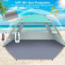 Gorich Beach Tent Sun Shelter for 4 Person with UPF 50 UV Protection, Lightweight & Easy Setup Beach Shade Canopy, Portable Beach Shade Tent Beach Cabana