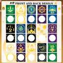 HOWAF 30pcs Eid Mubarak Advent Calendar Countdown DIY Scratch Off Cards & Stickers with Clips, Happy Eid Make Yourself Scratch Cards for Family Friends Kids, Happy Eid Countdown Gift Cards