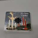 Biedermann & Sons 2-Hour Long Burning Unscented Tree or Chime Candles, Navy Blue, 4 Inch Tall - Set of 20