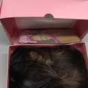 NAYOO Brown Wigs with Bangs for Women Long Curly Wavy Hair Wigs Heat Resistant Synthetic Fiber Wigs for Daily Party Use 24 Inches (Dark Brown Mixed Chestnut)