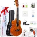 Ukulele, AKLOT Concert Ukelele Solid Mahogany 23 inch for Professional Beginners Adults Kit with Free Online Courses and Uke Accessories, AKC23