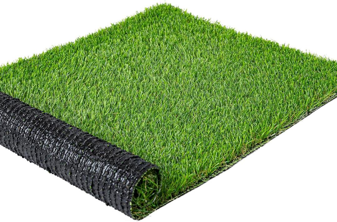 Artificial Turf Grass 8ft X 5ft, Green Grass Rug Grass Thicks 1.18in Indoor Outdoor Grass Carpet, Dog Grass Mat with Drainage Holes and Replacement Fake Grass