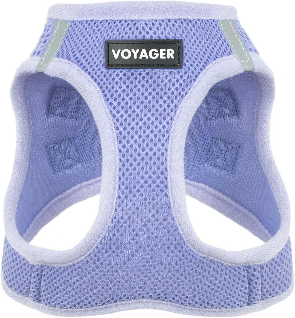 Best Pet Supplies - All Weather Mesh, Reflective, No Pull Harness for Small, Medium Dogs, Cats - Secure with Hook & Loop Fastener, Buckle, Double D-Rings - Lavender, S (Chest: 14.5-16")