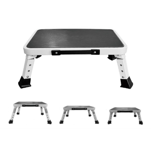 Valeo Foldable Step Stool, Adjustable Step Stool with a Non-Slip Platform, Step Ladder with Thick Rubber Feet for Adults or Children in Kitchen, Bedroom, Office, Rv, 330 Lbs Capacity