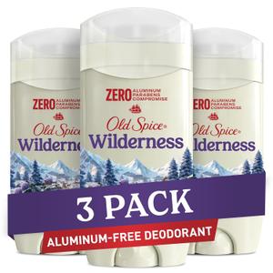 Old Spice Men's Deodorant Aluminum-Free Wilderness with Lavender, 3 Oz (Pack of 3)