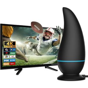 Generic 2025 TV Antenna, Supports 8K 4K 1080P, 750+ Miles Long Range, Indoor Outdoor Digital, Amplified HD TV Antenna for Free Channels, 32FT Coax Cable