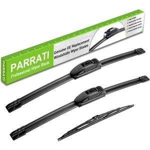 PARRATI Windshield Wipers for Chevrolet Trailblazer GMC Envoy 2002-2006,Tahoe/Yukon 2000-2006,22"+22" Front and 16" Rear,OEM Replacement Wiper Blades,Quiet & Streak-Free(Set of 3)