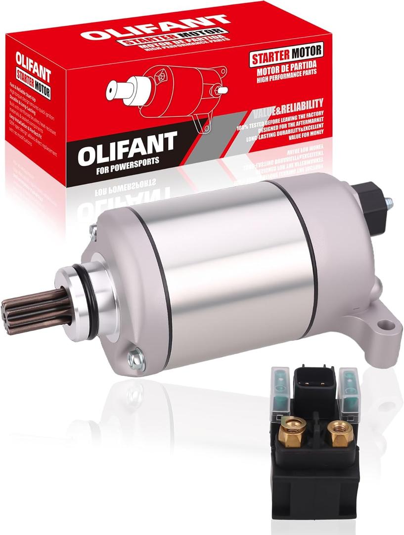 Starter for Yamaha Kodiak 700 2016-2025 Grizzly 700 YFM700 2009-2025 Grizzly 550 YFM550 2009-2015 28P-81890-01-00 Olifant