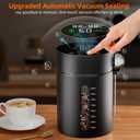 Automatic Vacuum Coffee Canister, 1.3L Coffee Container with Smart Pressure Sensor,LED Display,Window,Scoop Rechargeable Airtight Electric Coffee Bean Storage for Home Kitchen Ground Food Tea Storage