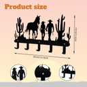 Cowboy Metal Coat Hooks Cowboy Hangers and Key Hooks Holder | Cowboy Hat Rack and Backpack Hanger Cowboy Wall Art for Storage, Living Room, Bedroom, Hallway