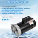 GCCSJ B2840 2 1/2HP Pool Pump Motor, 56Y Frame Swimming Pool Pump Motor, 230V, 3450 RPM, 303 Stainless Steel Shaft, Replacement Motor for Outdoor/Indoor Swimming Pool