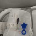 Baby Bathtub, Collapsible Newborn Bathtub for Infant to Toddler 0-24 Months with Soft Cushion and Thermometer,Portable Travel Newborn Tub with No-Slip Feet, Baby Shower Gifts,Grey