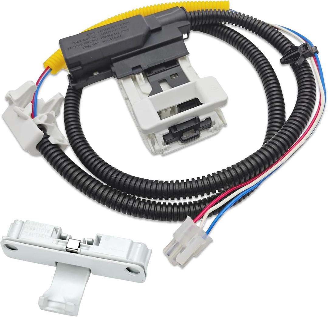 Upgraded WTW5000DW1 WTW4955HW1 WTW4855HW2 Washer Lid Lock Latch and Strike Fit for Kenmore Whirlpool Maytag Washer WTW4816FW2 MVWC565FW2 MVWC465HW0 NTW4519JW2 NTW4516FW4 NTW4516FW0 WTW5000DW3