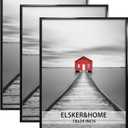 ELSKER&HOME 18x24 Poster Frame 3 Pack, Black Picture Frame for Horizontal or Vertical Wall Mounting, Sturdy and Scratch-proof