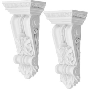 Coshar 2Pcs Corbels for Shelves Plastic Corbels Decorative Corbels for Countertop for Home Ceiling Corner Decor,5.5 inch