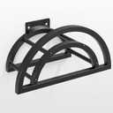 OLV Hose Holder Wall Mount, Outdoor Water Hose Holder Holds 125-ft Hose, Heavy Duty Metal Detachable Hose Hanger Reel Storage Organizer, Hose Rack for Outside Garden Lawn Yard Farm, Black