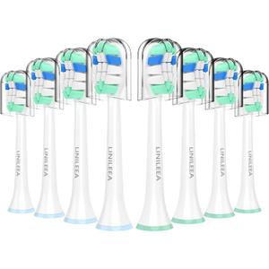 Toothbrush Replacement Heads for Philips Sonicare, Electric Brush Head Compatible with Phillips Sonic Care Toothbrush Heads,8 Pack (Green and White)
