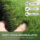 XLX TURF Artificial Grass Turf Tiles Interlocking Set 12 Pieces, Square Fake Grass Tiles Self-draining for Pet Indoor/Outdoor Flooring Decor, 12"x12", 8 Buckle Systerm