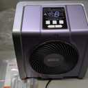 HEATIT Space Heater for Indoor, Digital Display with Thermostat, 1- 12H Timer, Fan Mode,1500W/750W, Electric Space Heater for Office, Bedroom, Violet, 10.6"Dx7.0"W x 11.8"H