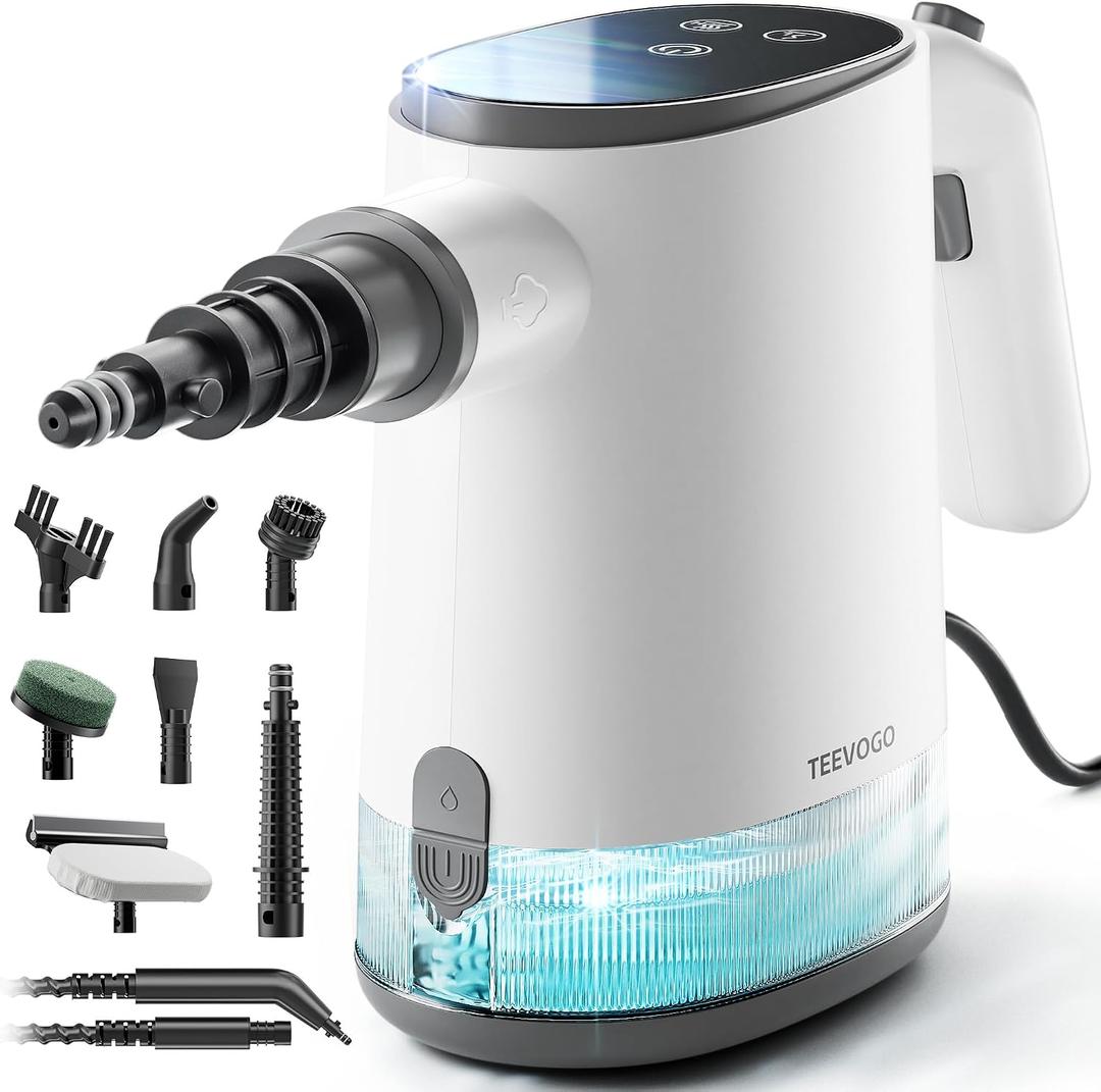 Handheld Steam Cleaner, 15s Fast Heating, Adjustable Steam, 650mL Large Water Tank, Pressurized Portable Steamer for Cleaning Home, Kitchen, Car, Bathroom, Tile, Furniture, Multi-Surface