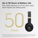 Beats Solo 4 - Wireless On-Ear Bluetooth Headphones, Up to 50-Hour Battery Life, Ultra-Lightweight Comfort, Powerful and Balanced Sound, Apple & Android Compatible - Black & Gold