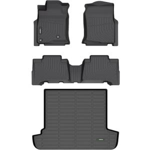 ANBINGOFloor Mats Fit for Toyota 4Runner(5 Seats) 2003-2009 & Cargo Liner All Weather Mats for Toyota 4Runner TPE Car Mat Rugs for 4Runner Rubber Trunk Carpet for 4Runner Automotive Accessories