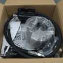 M MINGLE Pressure Washer Hose Reel 100ft, Heavy Duty Steel Hose Reel, Manual Crank Power Washer Hose Reel with Swivel Arm, 3/8" NPT Outlet Pipe, 4000 PSI