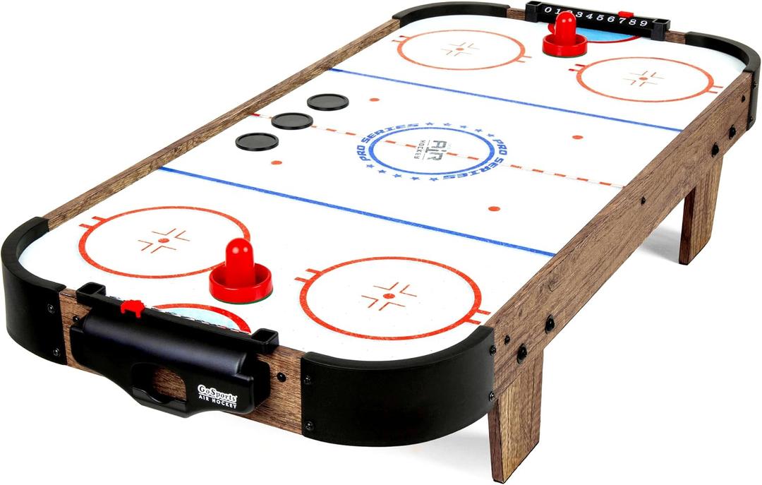 GoSports 40 Inch Table Top Air Hockey Game for Kids - Oak
