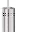 DOWRY Anti-Hand Off Toilet Plunger with Holder for Bathroom,Powerful Efficient Force Suction Cup,Heavy Duty, Deep Cleaning, Nickel (18.7In)