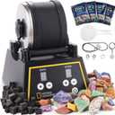 NATIONAL GEOGRAPHIC Professional Rock Tumbler Kit - Complete Rock Tumbler for Adults & Kids with Durable 2 Lb. Barrel, Rocks, Grit, and Patented GemFoam Finishing Foam Polish, Rock Polisher