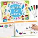 Coogam Learn to Write Workbook, Numbers Letters Practicing Book, ABC Alphabet Sight Words Handwriting Educational Montessori Toy for Home Classroom Kindergarten Preschool Kids